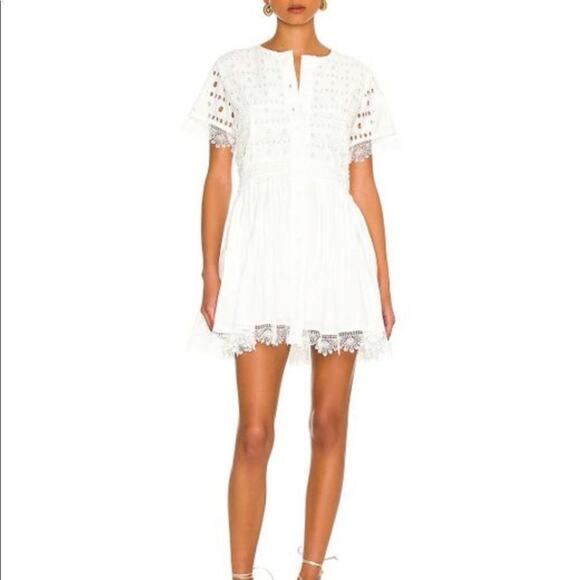 NWOT WAIMARI MIRAGE WHITE MINI DRESS‎ SIZE M - Picture 1 of 8